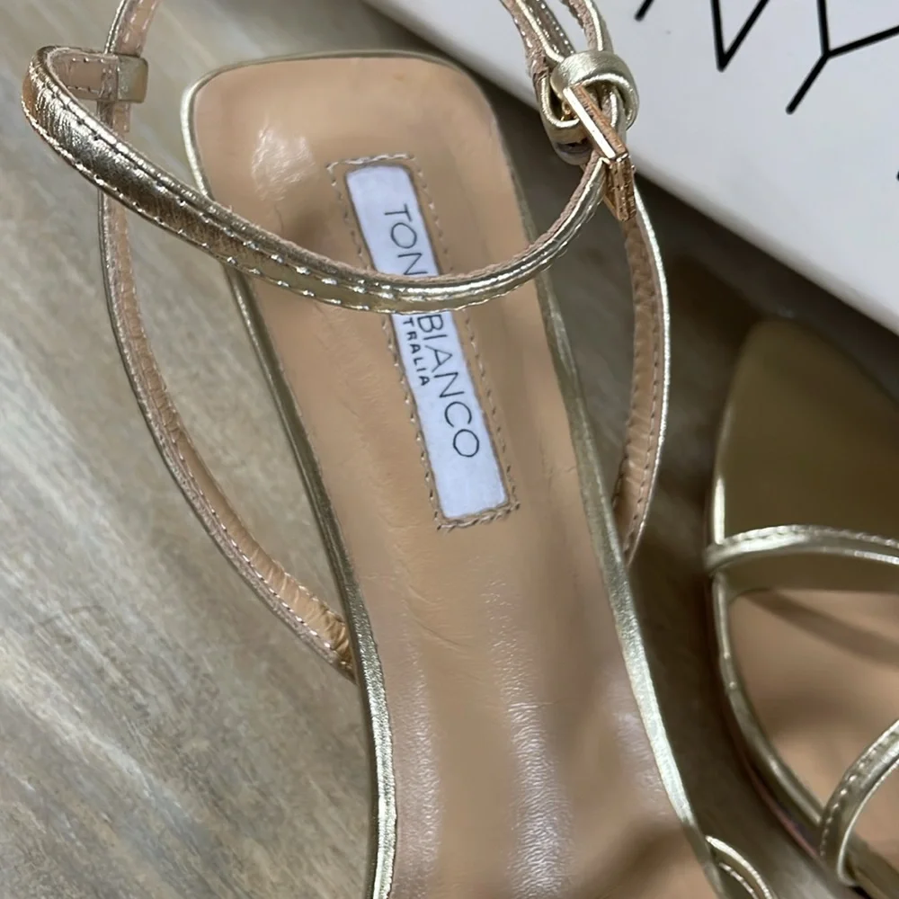 Tony Bianco Gold Strappy Sandals - Picture 2 of 9